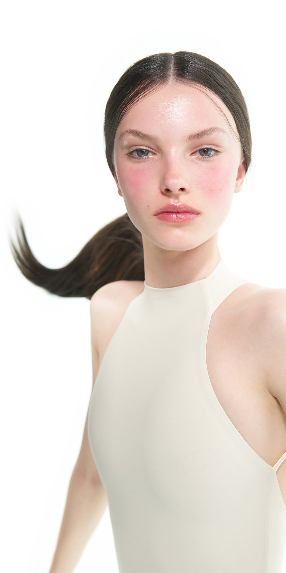 CHOKER – turtleneck leotard – marshmallow