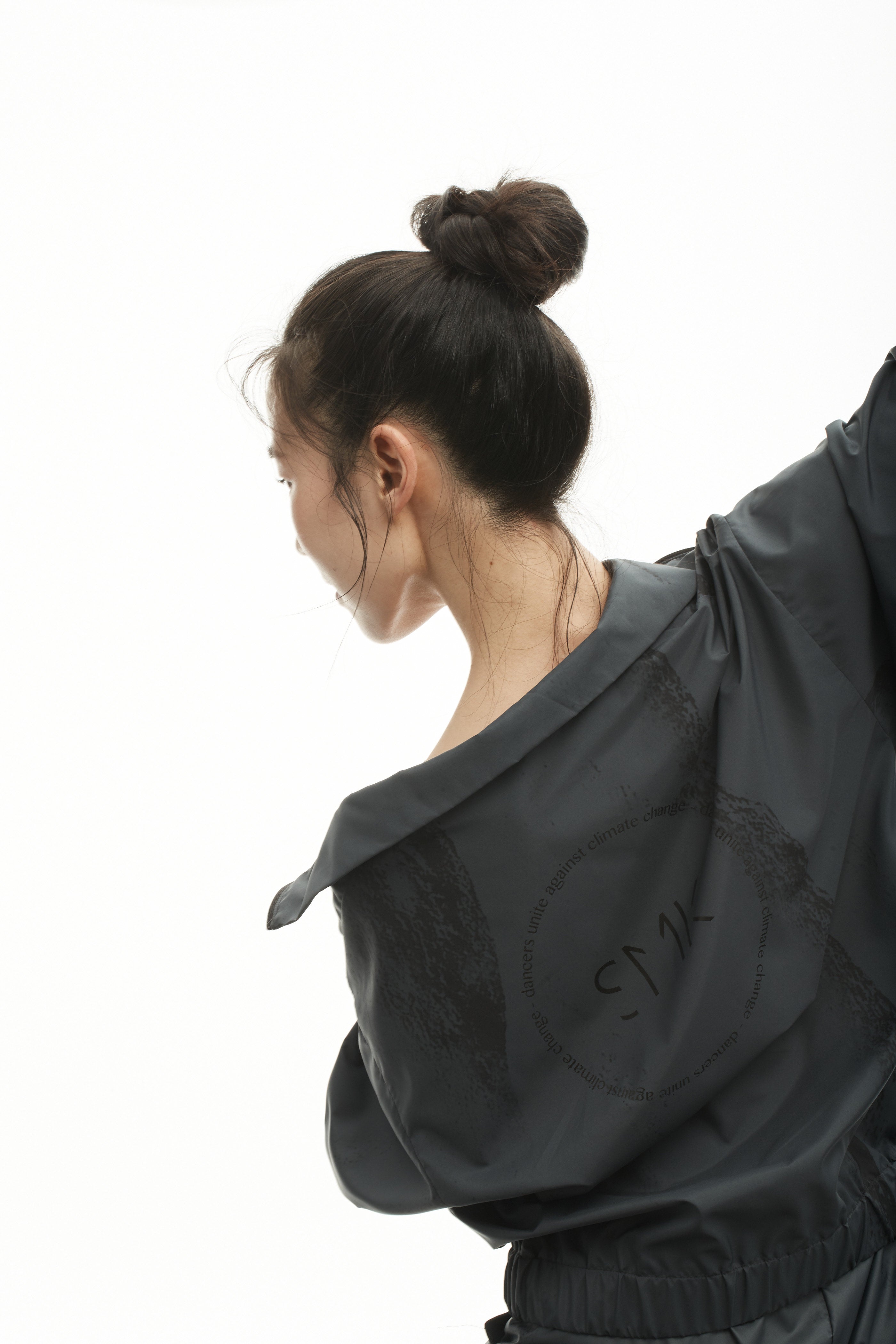 PRINTED RECYCLED POLYESTER JACKET | DARK ICE