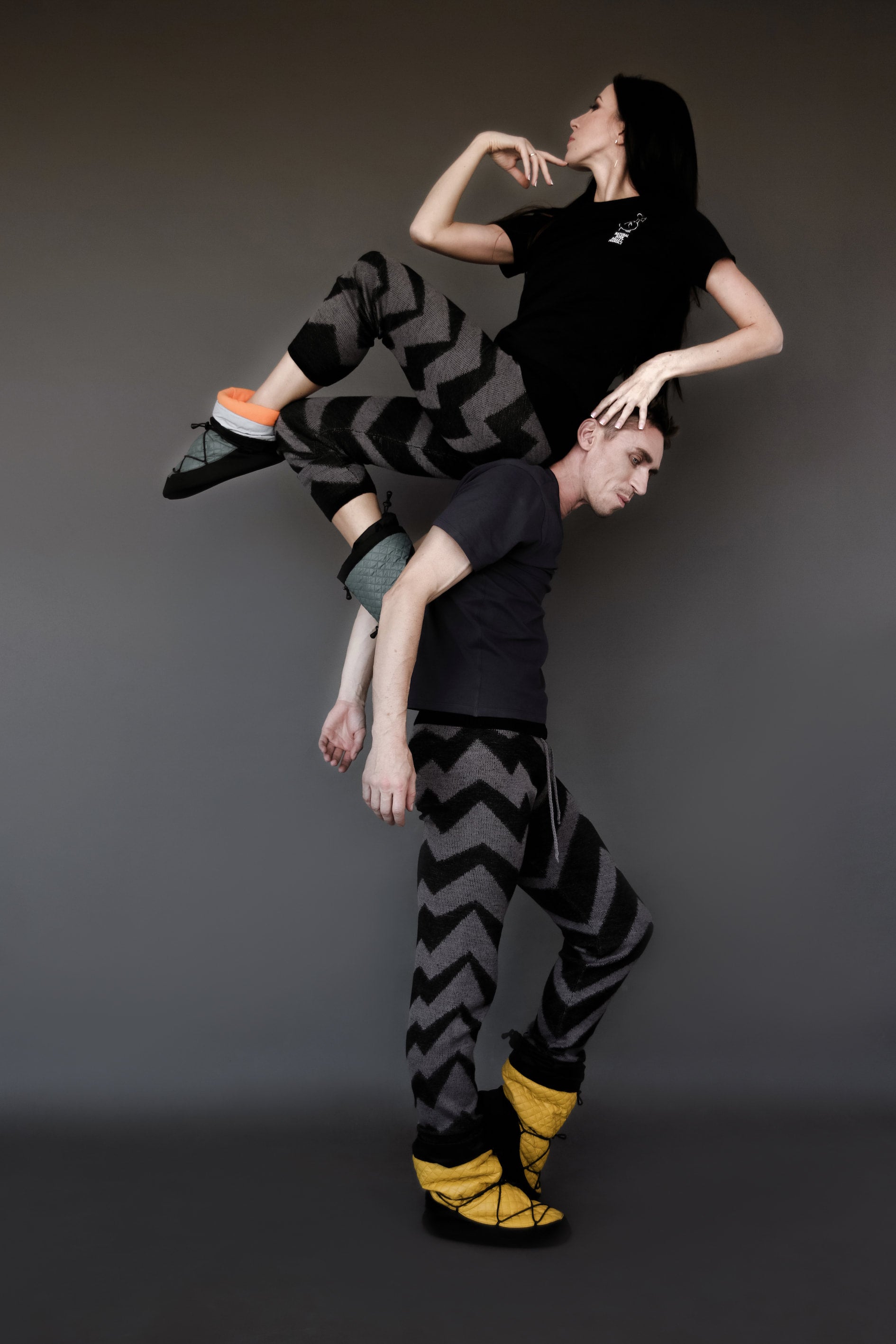 Male T-shirt Natural born Ballet Maniacs Black