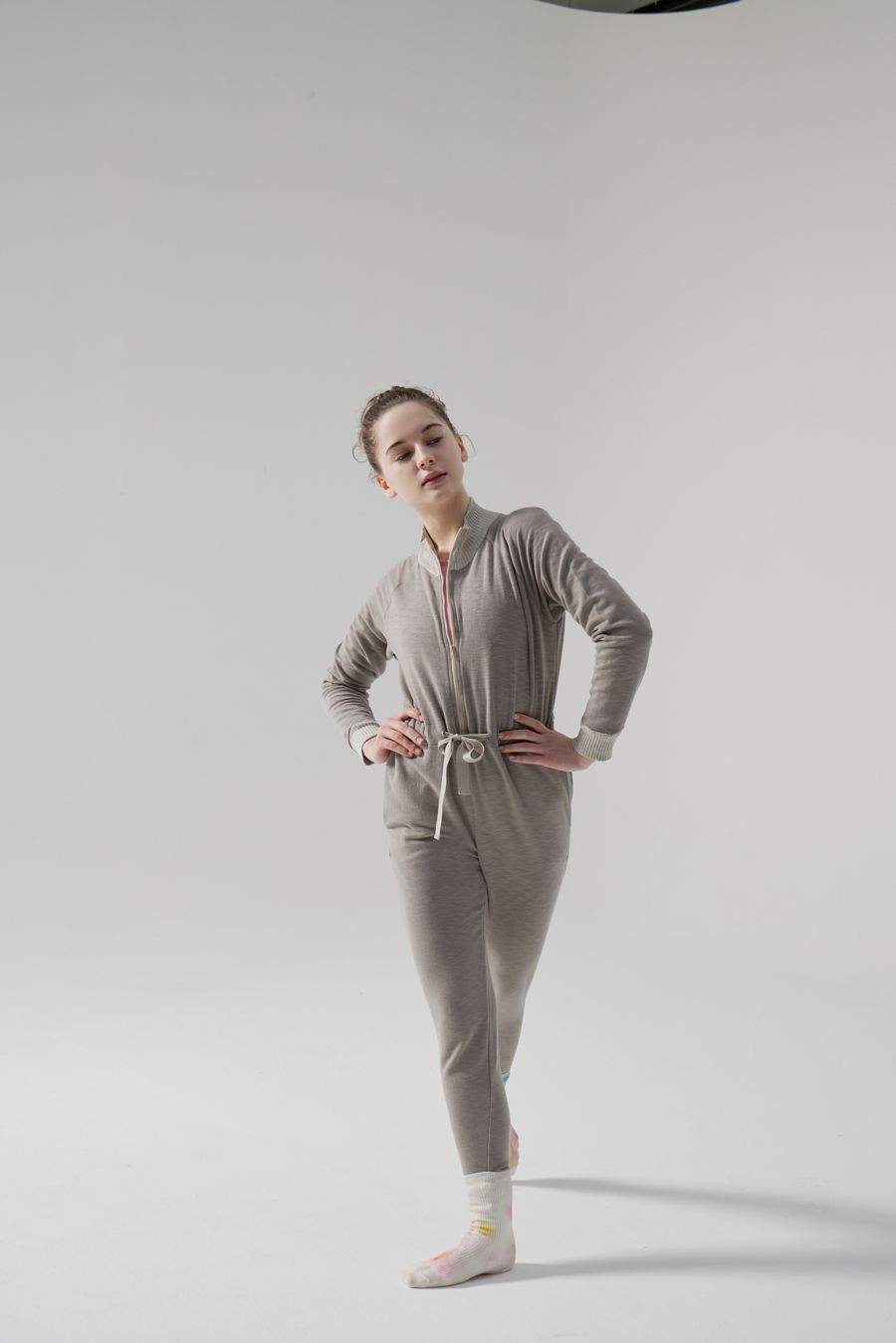 MODAL® FITTED JUMPSUIT | ASH BROWN
