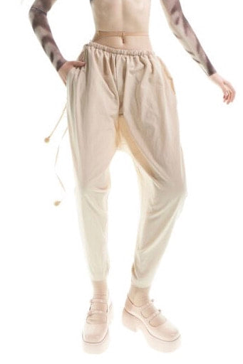 CROOKED – boyfriend baggy pants – nude