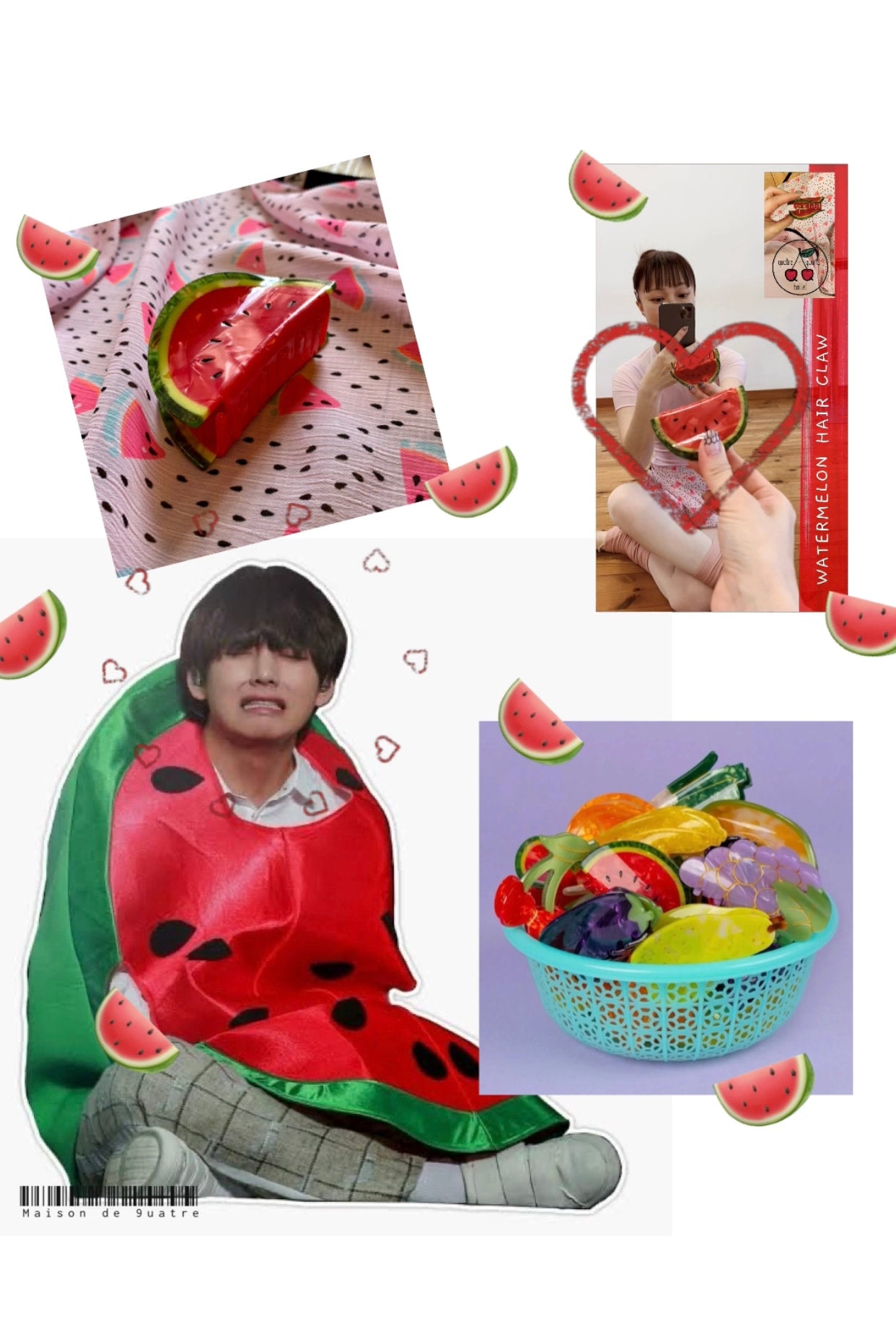 WATERMELON HAIR CLAW