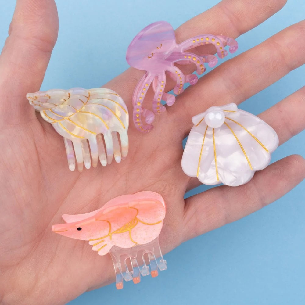 SCALLOP SHELL MINI HAIR CLAW