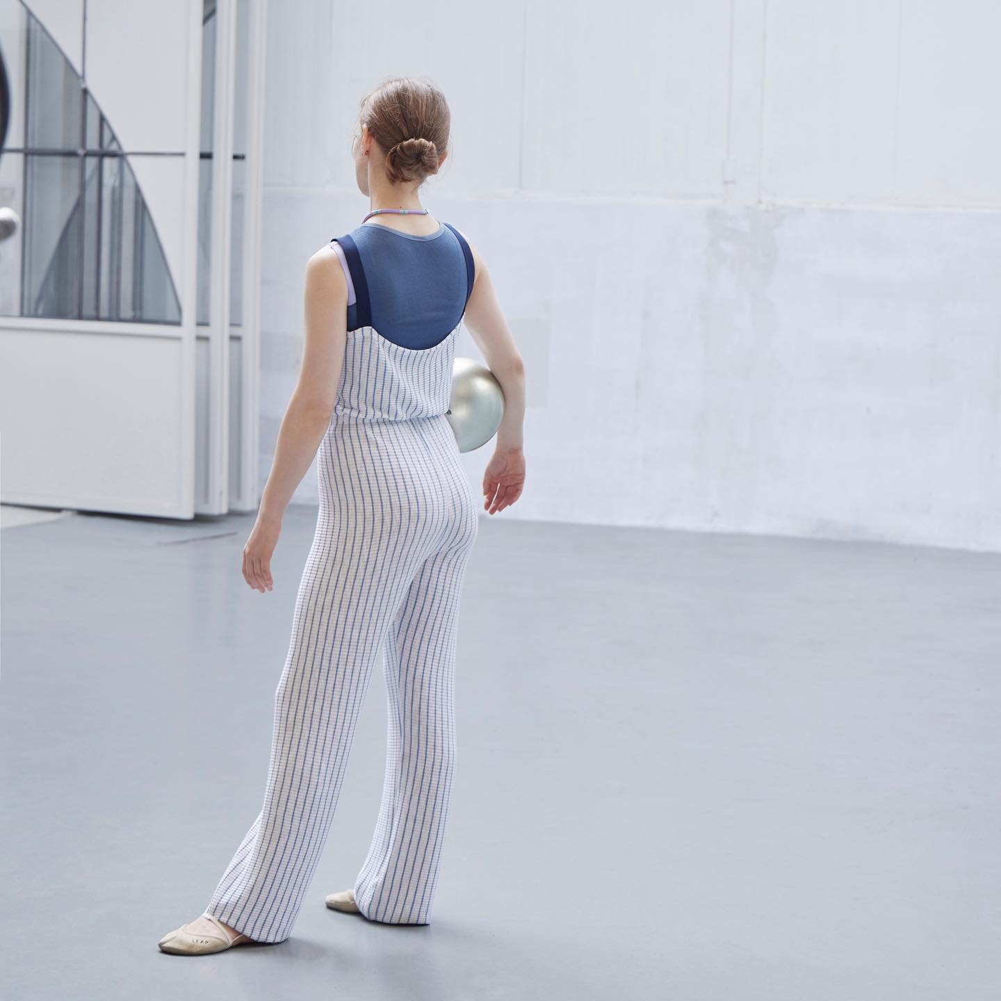 MODAL® LONG ROMPER | STRIPED BLUE