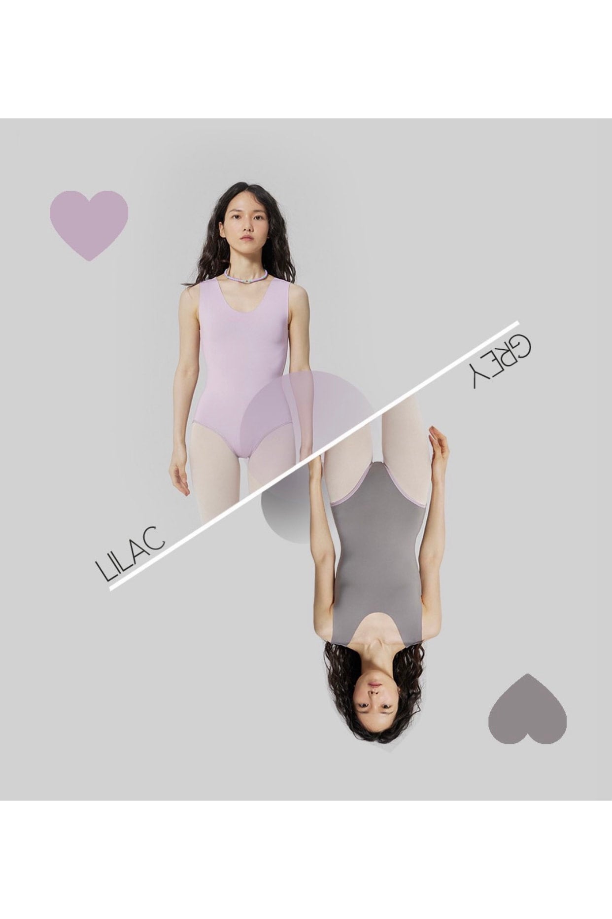 CREORA® REVERSIBLE LEOTARD | LILAC/GREY
