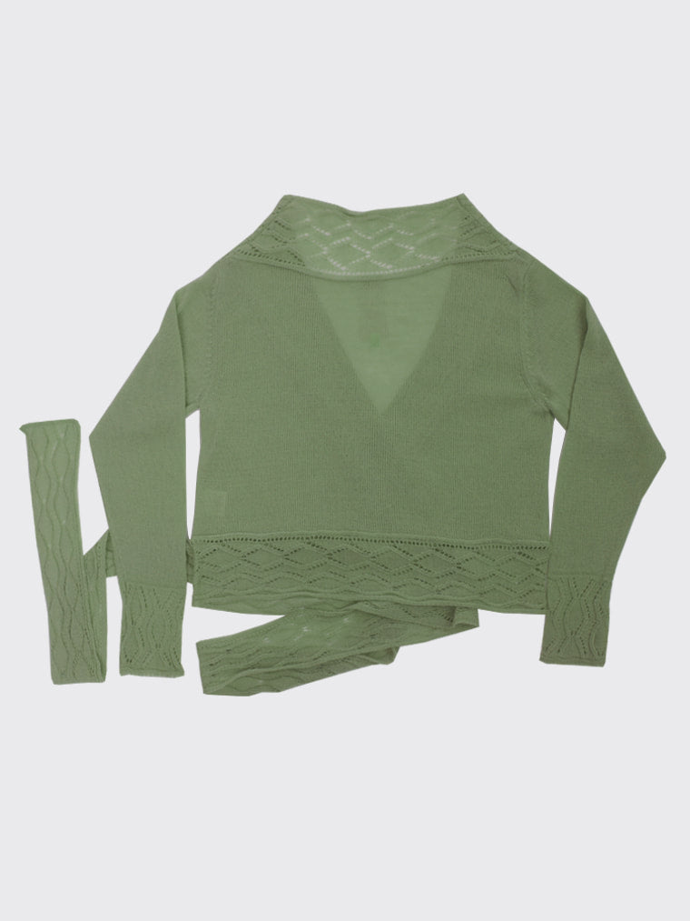 Cardigan by Evgenia Obraztsova Green Apple