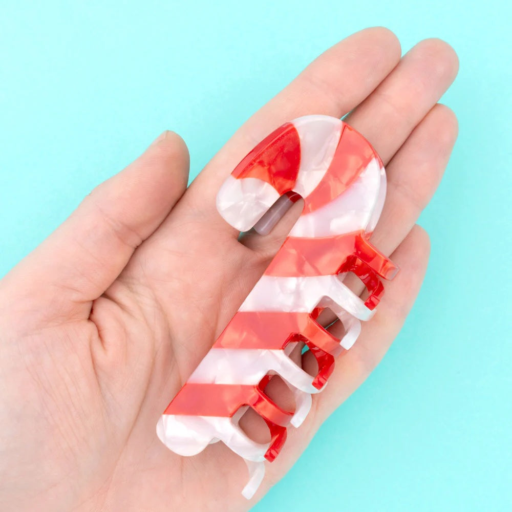 CANDY CANE HAIR CLAW