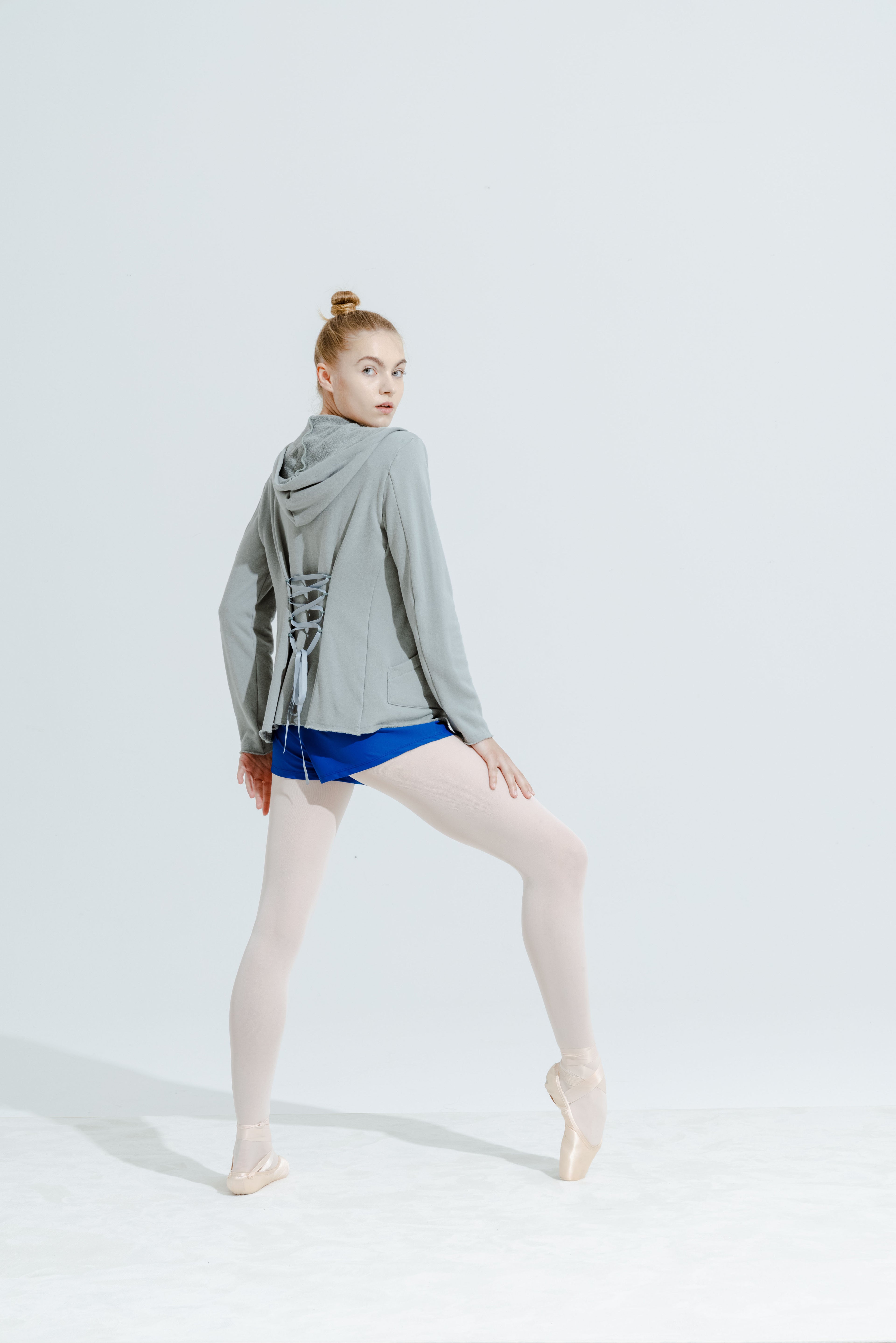 ORGANIC COTTON LACED HOODIE | SAUGE