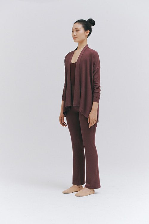 MODAL® SHORT GOWN AND PANTS SET - SHADOW