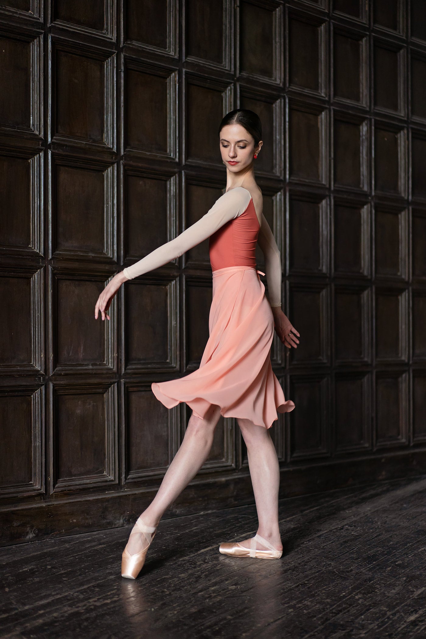 Tunique-skirt midi | Juicy peach