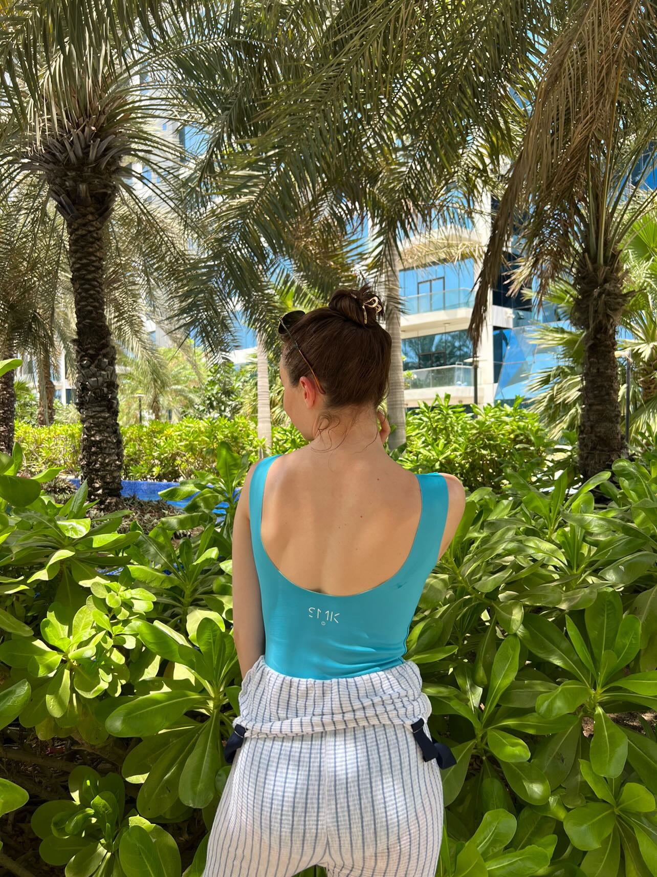 MODAL® LONG ROMPER | STRIPED BLUE