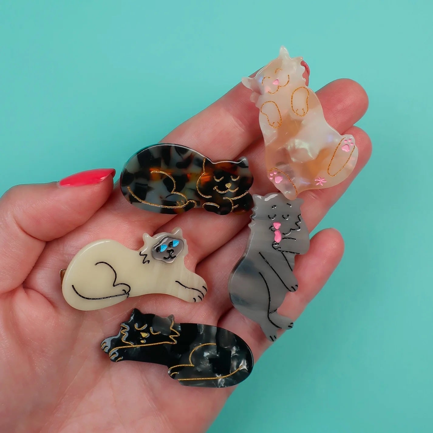 SIAMESE CAT HAIR CLIP