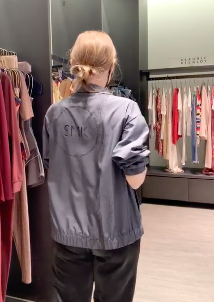 PRINTED RECYCLED POLYESTER JACKET | DARK ICE