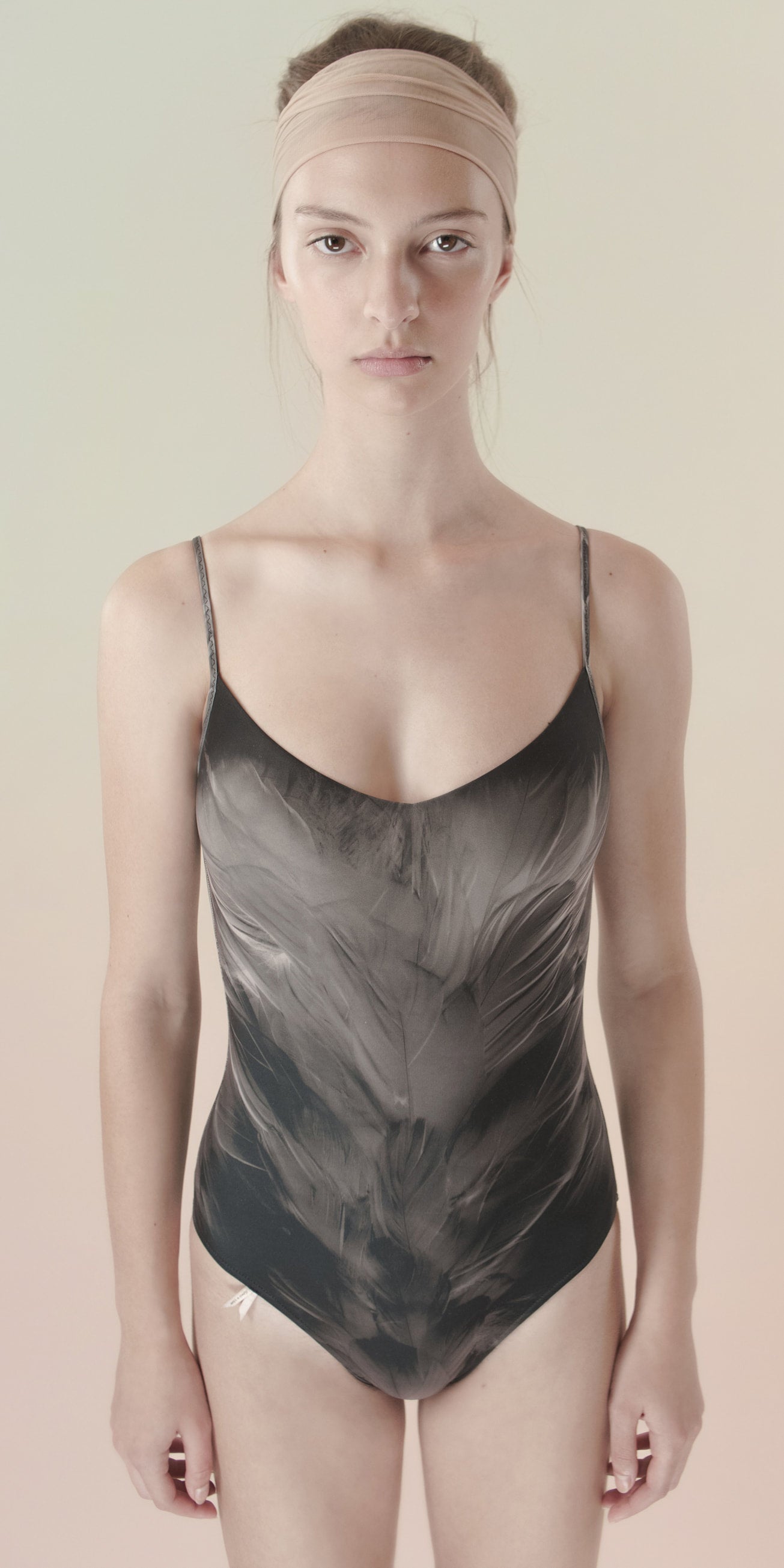 SWAN – classic camisole leotard – black