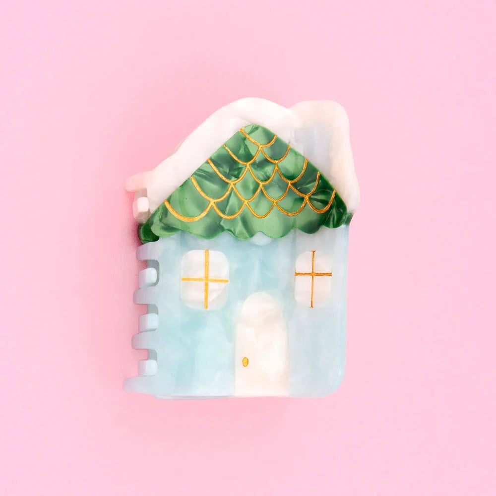 SNOWY HOUSE HAIR CLAW