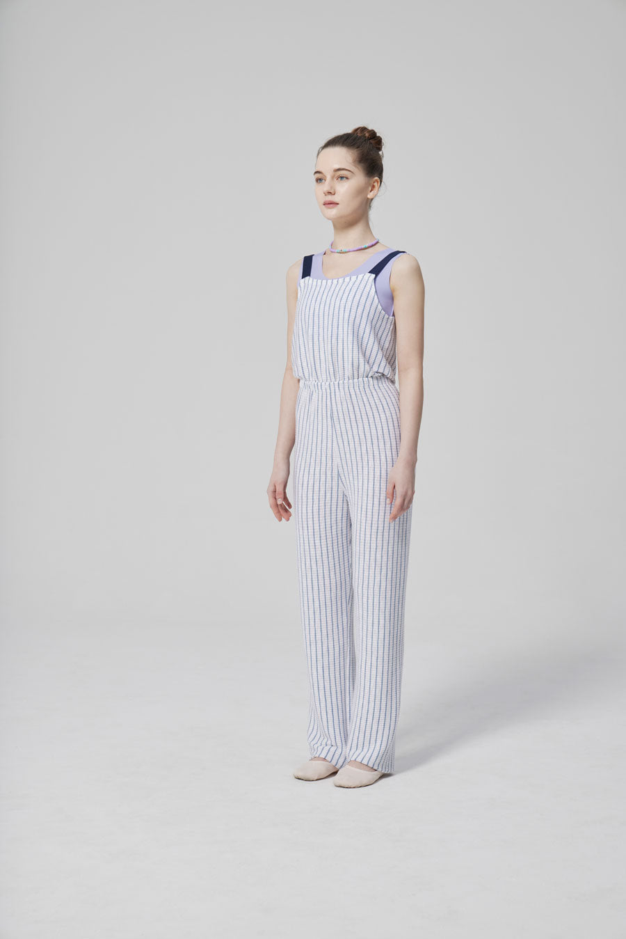 MODAL® LONG ROMPER | STRIPED BLUE