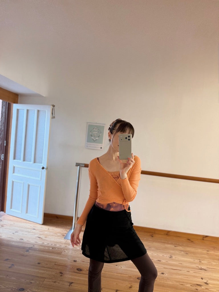 TENCEL™ WRAPPED TOP | ORANGE