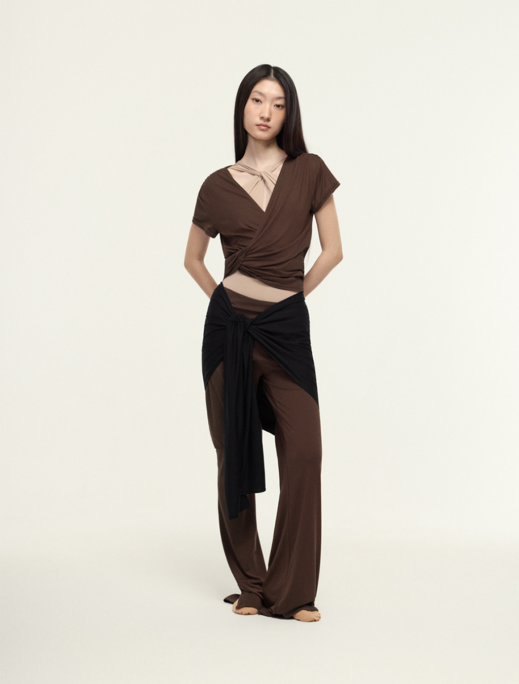 ［予約アイテム］SecondSkin SilkSoft™ Stola Curve-Draped Wrap Skirt x 3色