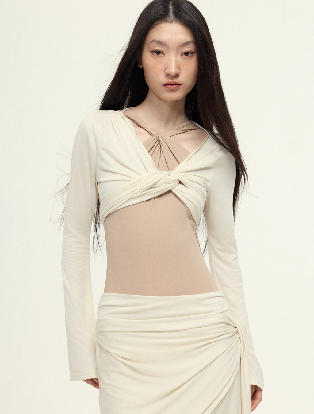 ［予約アイテム］SecondSkin SilkSoft™ Stola Curve-Draped Wrap Skirt x 3色