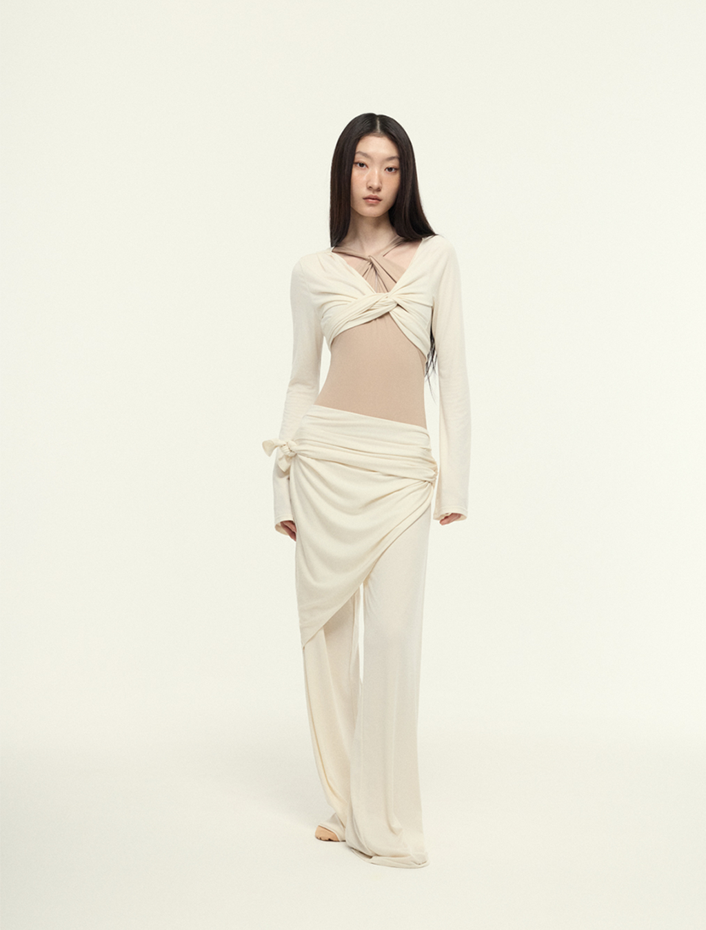 ［予約アイテム］SecondSkin SilkSoft™ Stola Curve-Draped Wrap Skirt x 3色