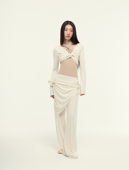 ［予約アイテム］SecondSkin SilkSoft™ Stola Curve-Draped Wrap Skirt x 3色
