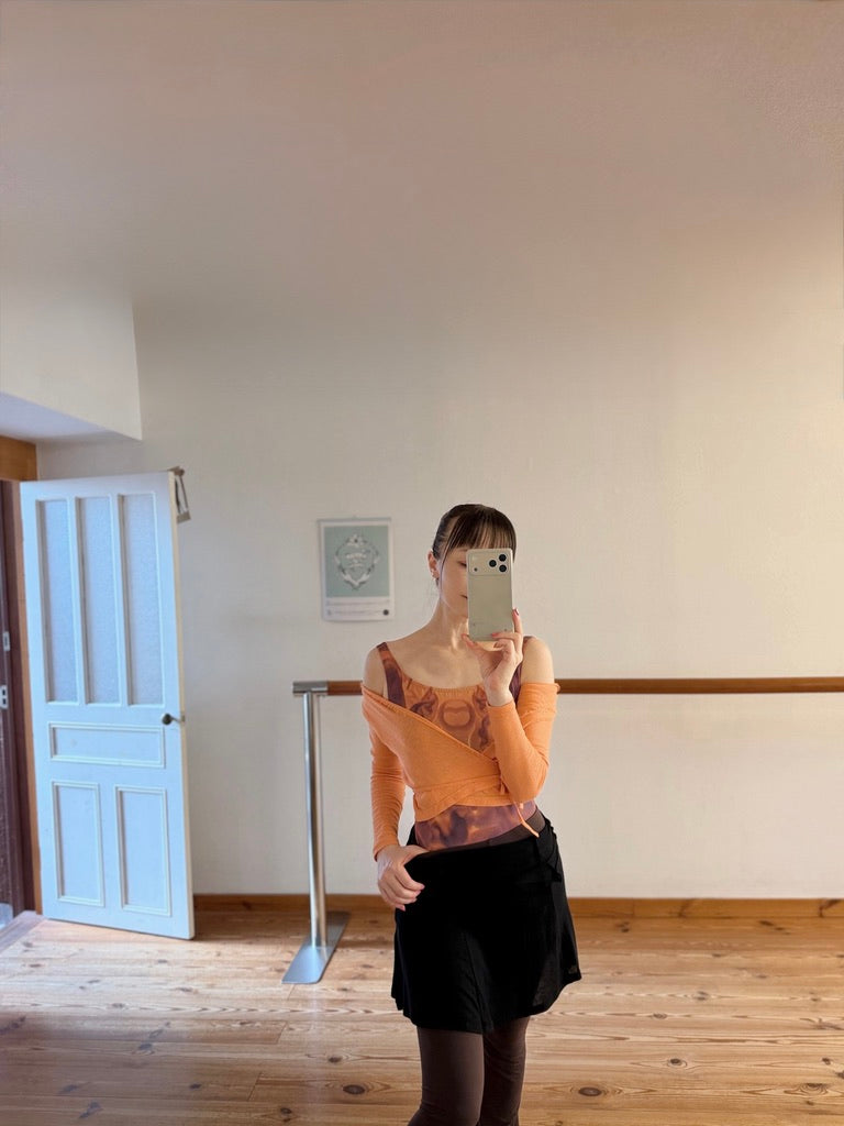 TENCEL™ WRAPPED TOP | ORANGE