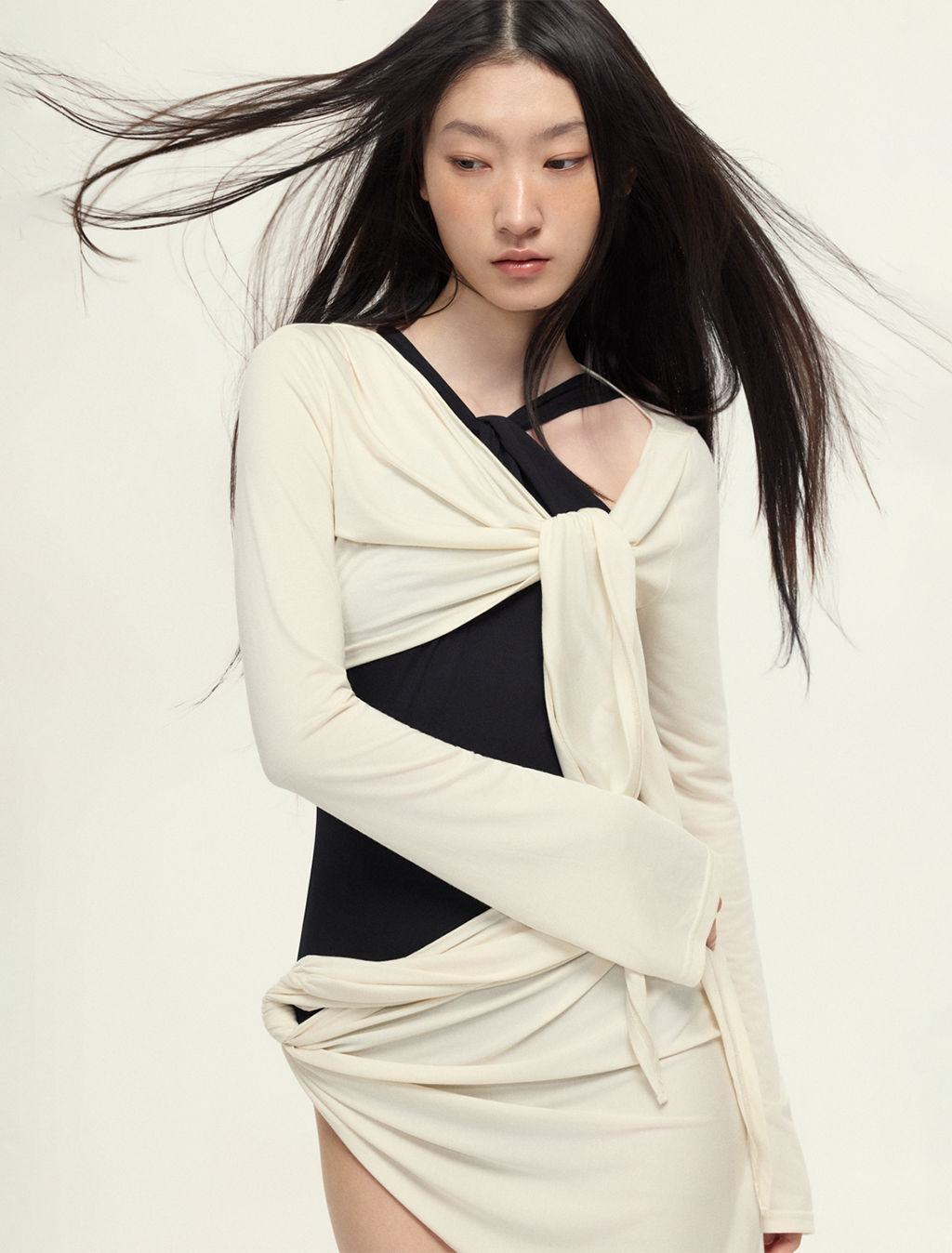［予約アイテム］SecondSkin SilkSoft™ Stola Curve-Draped Wrap Skirt x 3色