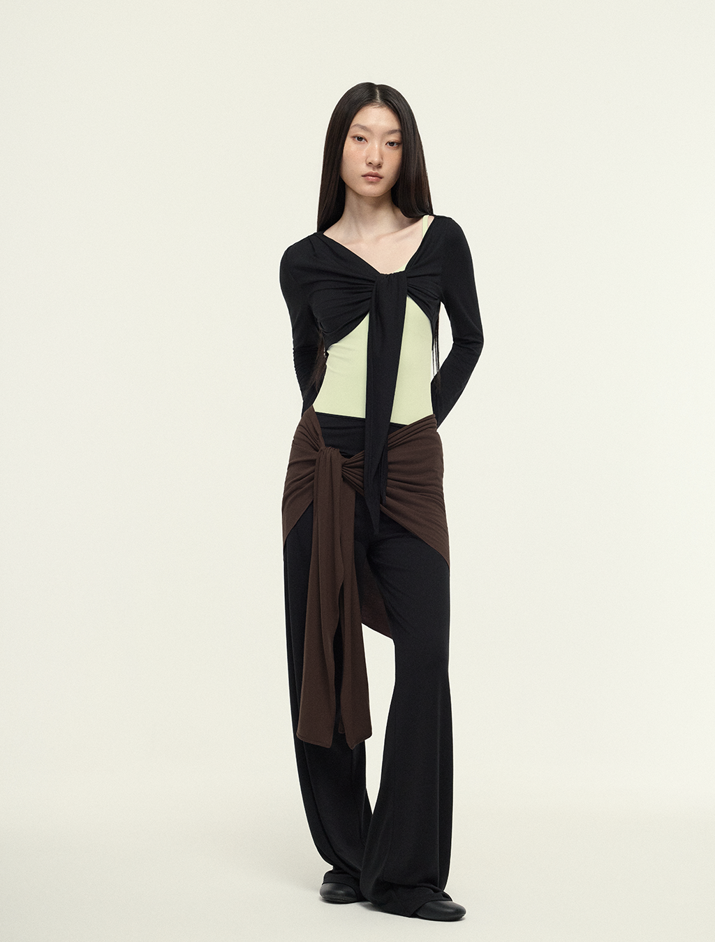 ［予約アイテム］SecondSkin SilkSoft™ Stola Curve-Draped Wrap Skirt x 3色