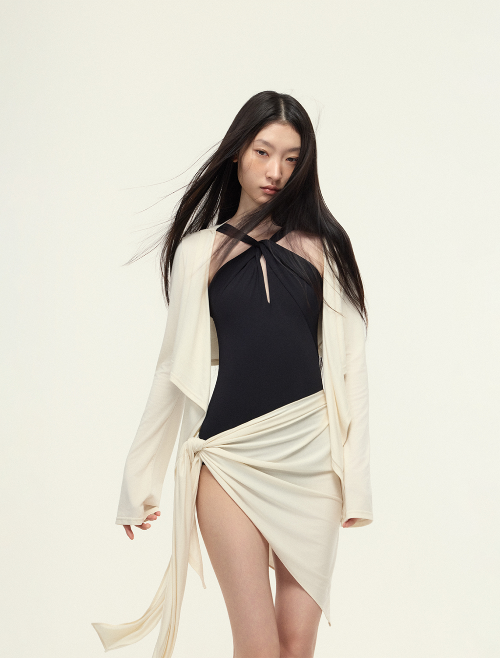 ［予約アイテム］SecondSkin SilkSoft™ Stola Curve-Draped Wrap Skirt x 3色