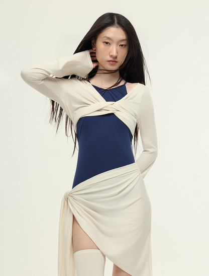 ［予約アイテム］SecondSkin Draped Waterfall Halter LT x 2色