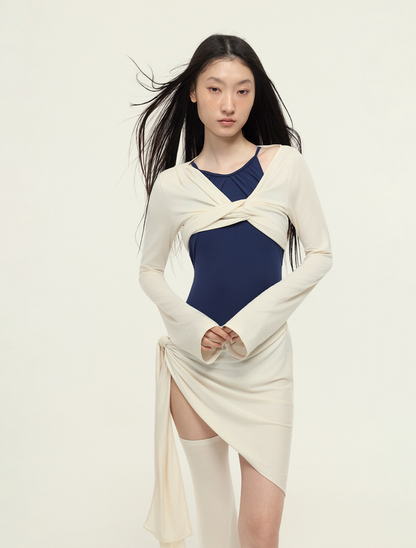 ［予約アイテム］SecondSkin Draped Waterfall Halter LT x 2色