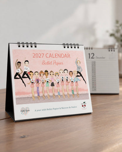 【予約アイテム・数量限定】Ballet Papier × Maison de 9uatre 2027 Desk &amp; Wall Calendar Set