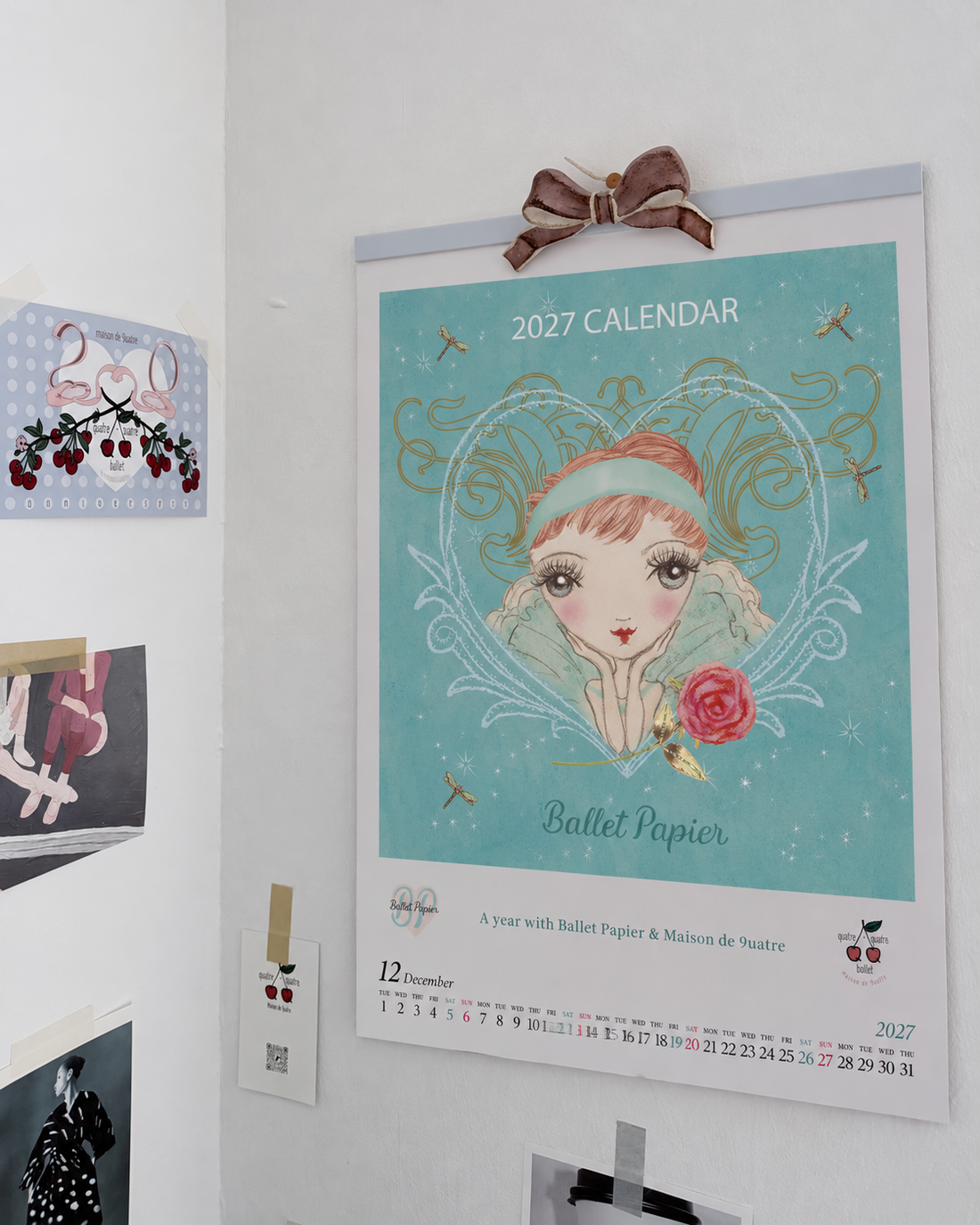 【予約アイテム・数量限定】Ballet Papier × Maison de 9uatre 2027 壁掛けカレンダー