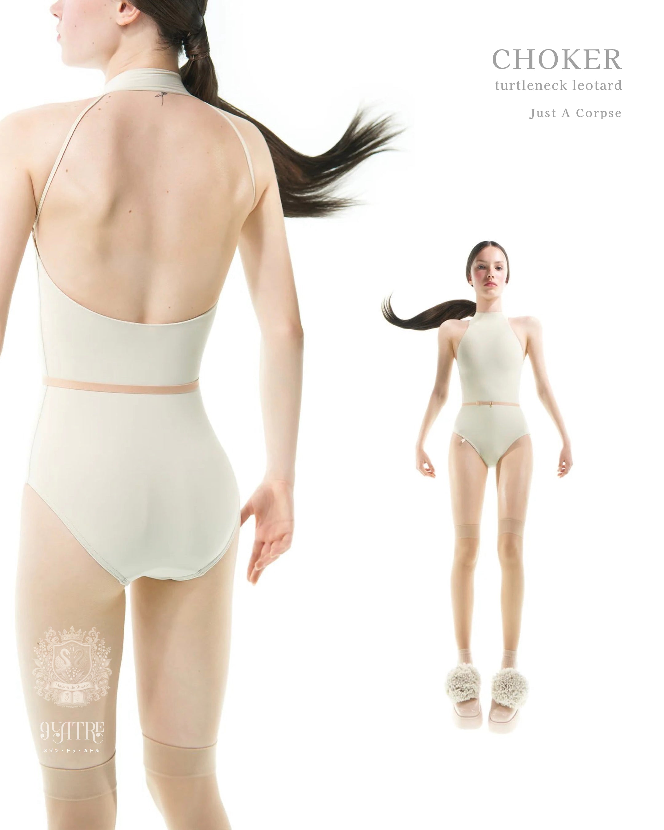 CHOKER – turtleneck leotard – marshmallow