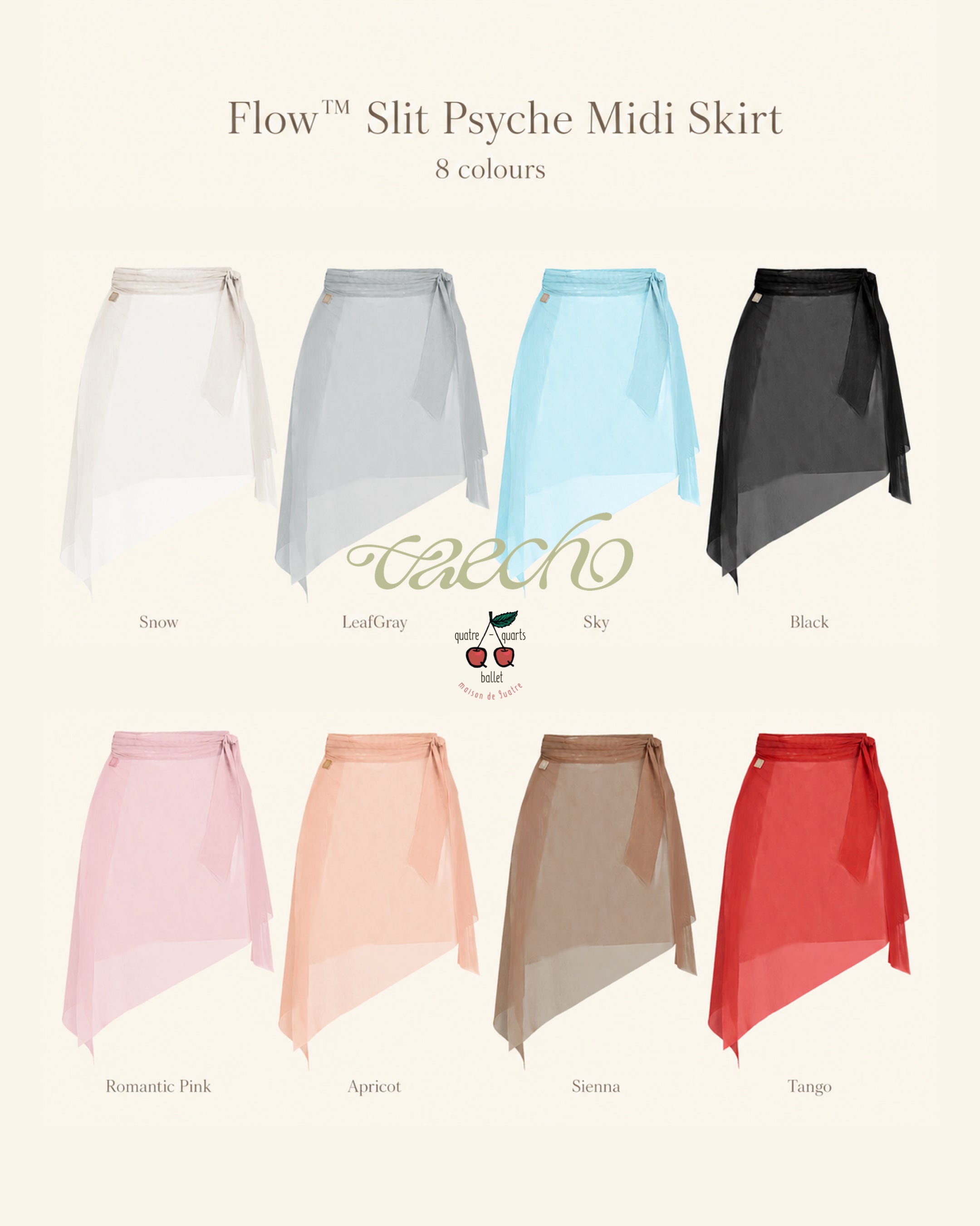 ［予約アイテム］Flow™ Slit Psyche Midi Skirt x 8色