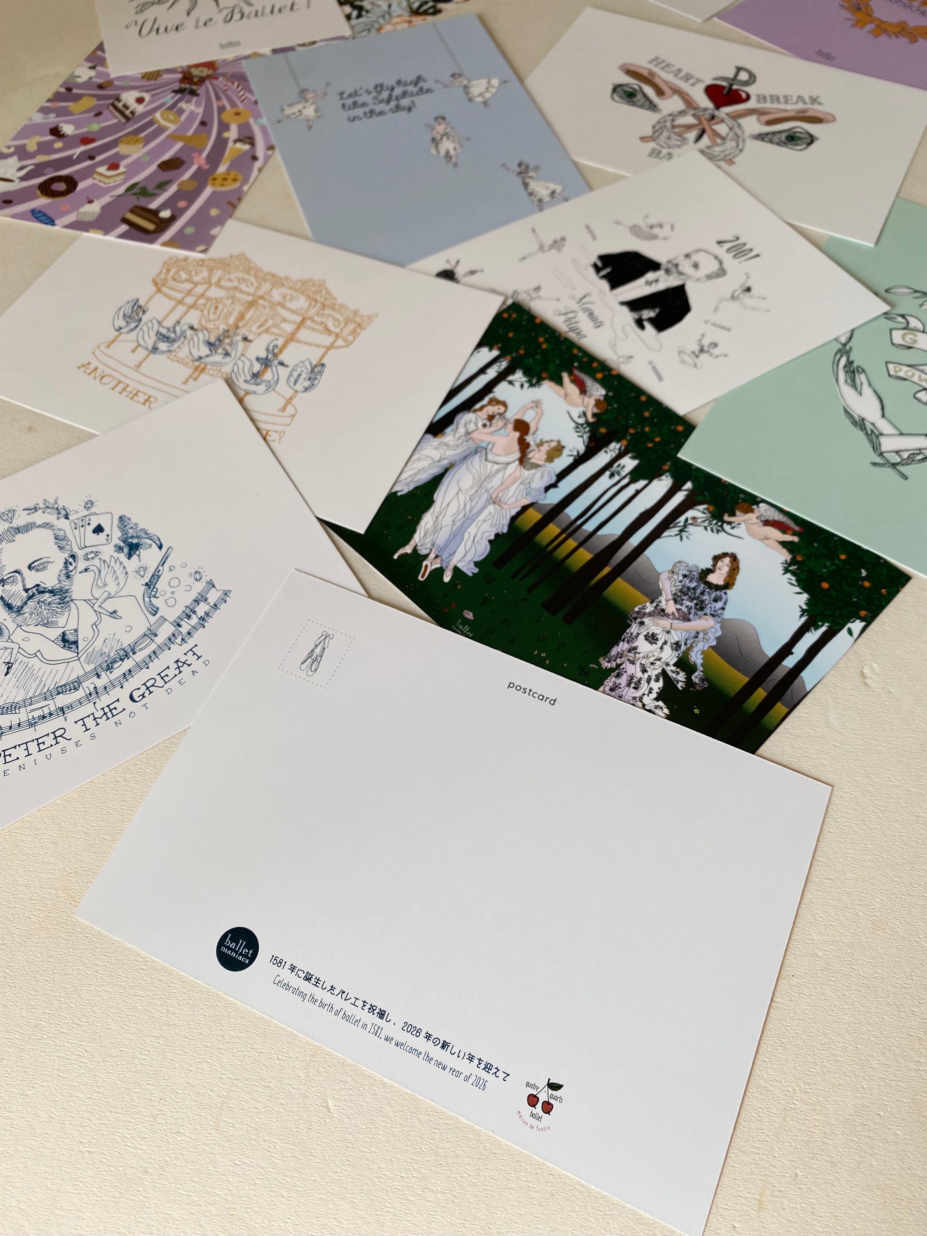 【数量限定】Ballet Maniacs × 9uatre 2026 Illustration Archive – 13 Postcard Set
