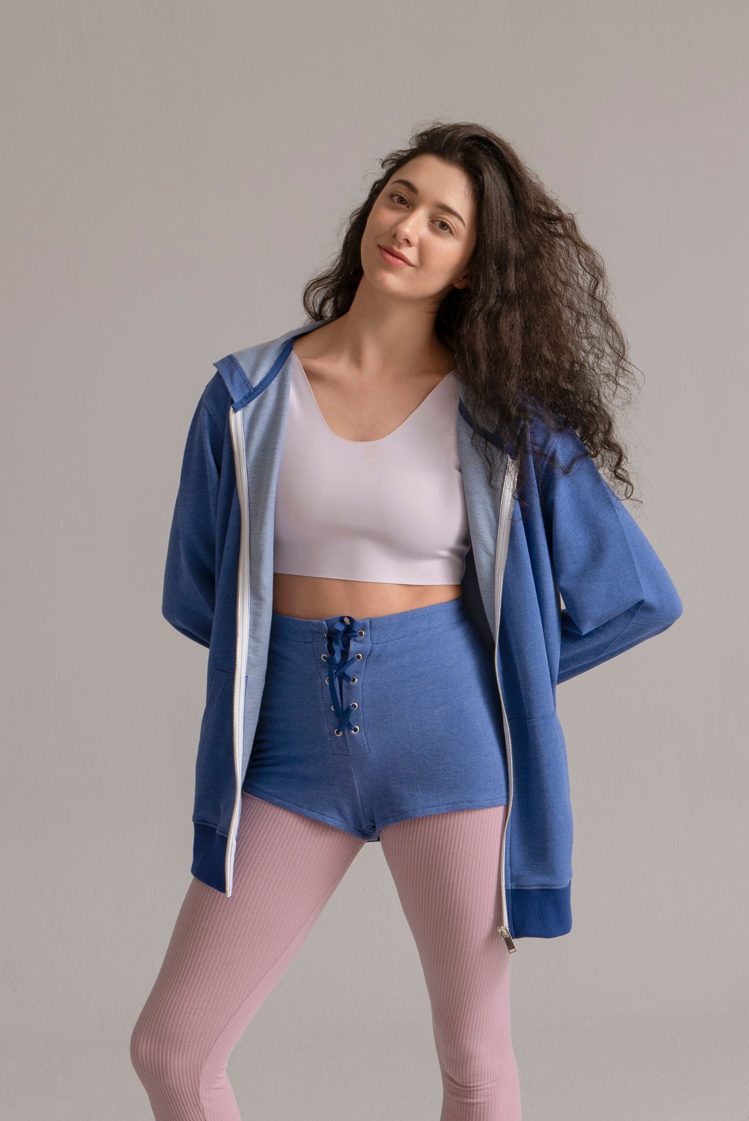 ORGANIC COTTON SHORT | BLUE MELANGE
