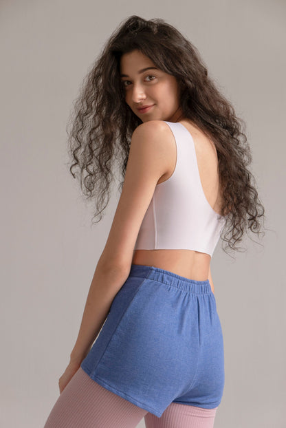 ORGANIC COTTON SHORT | BLUE MELANGE