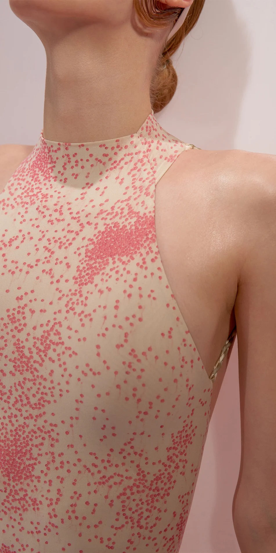 ［予約アイテム］SPRINKLE DOT – choker leotard – blush