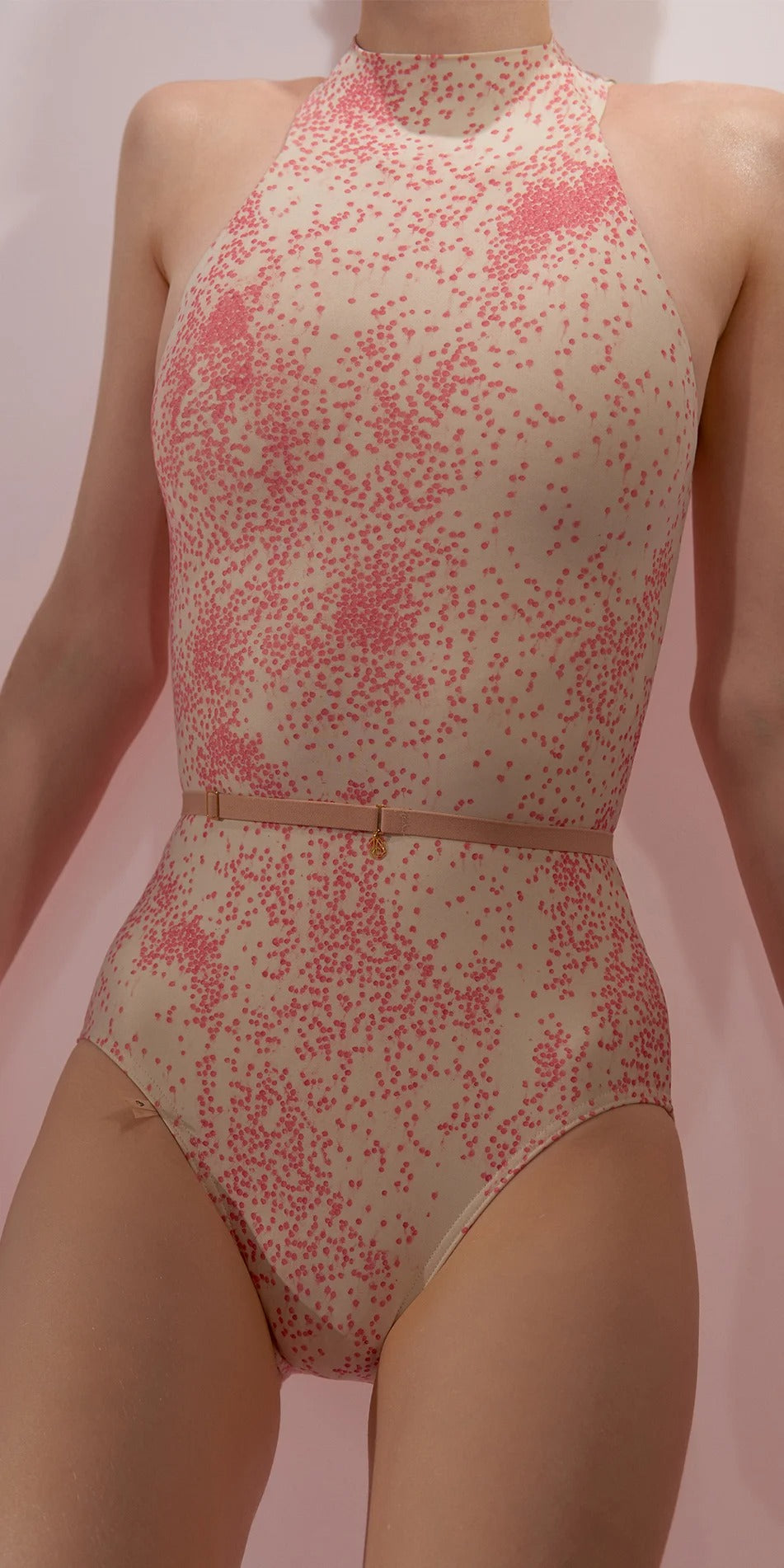 ［予約アイテム］SPRINKLE DOT – choker leotard – blush