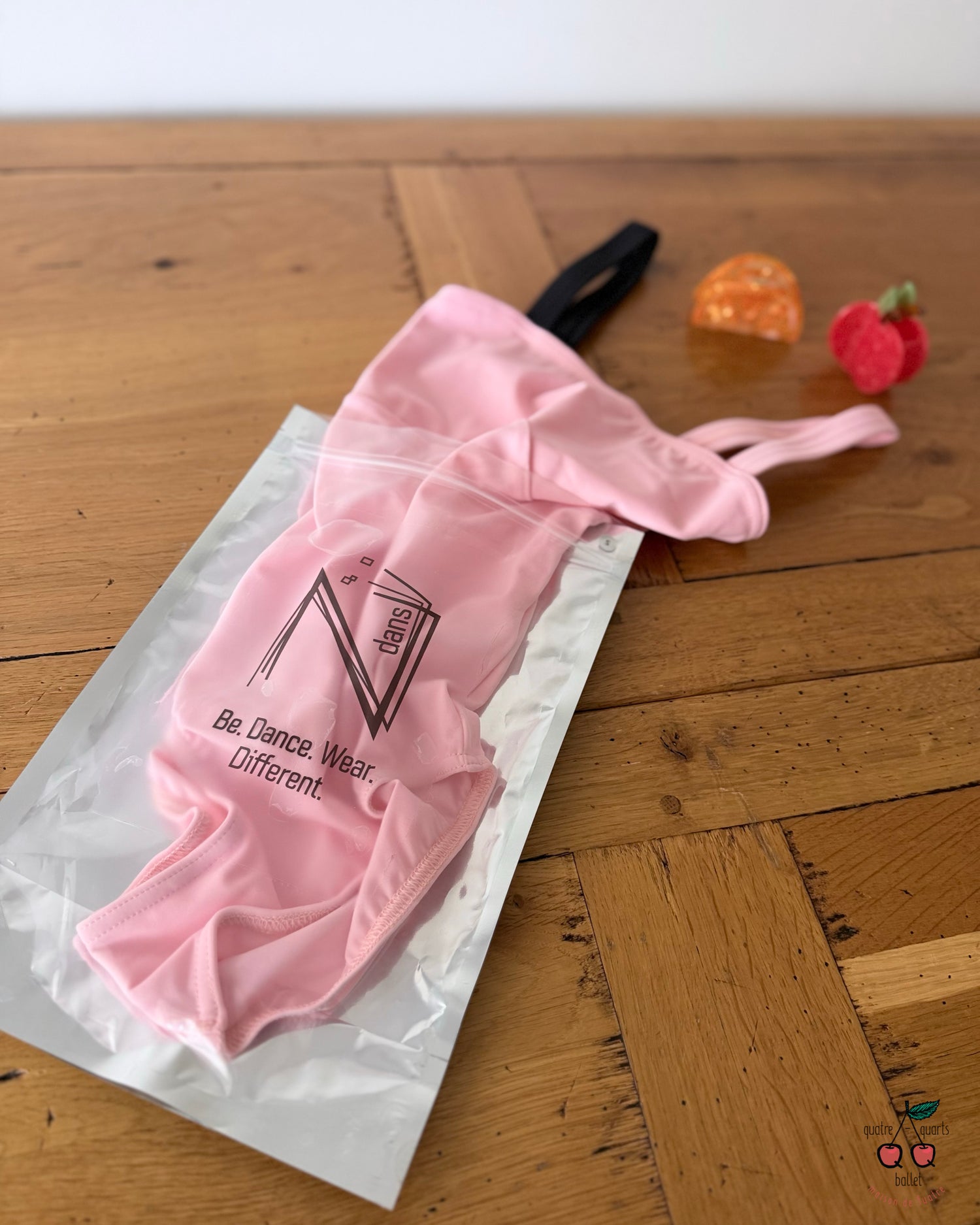 Strap leotard | pink_black
