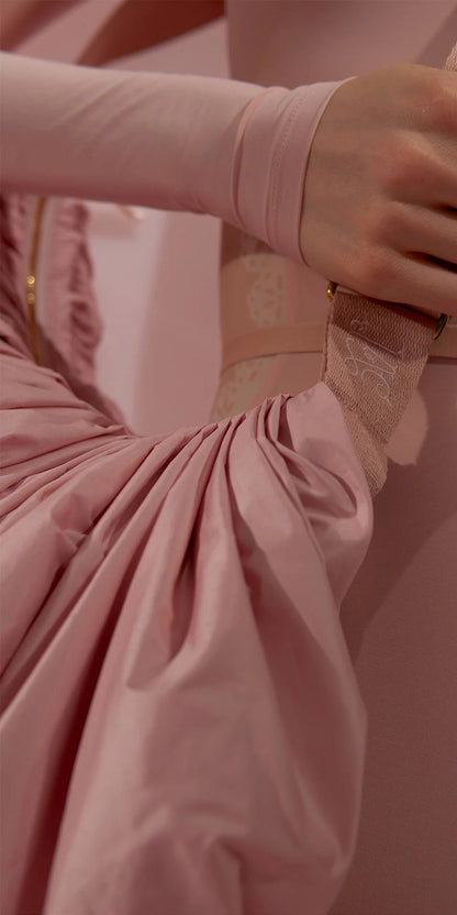 ［予約アイテム］WHIPPED CREAM – pleated croissant bag – baby blush