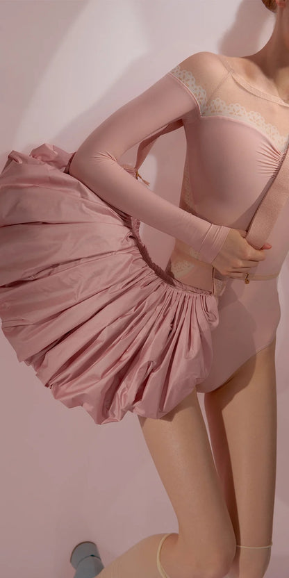 ［予約アイテム］WHIPPED CREAM – pleated croissant bag – baby blush