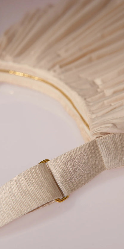 ［予約アイテム］WHIPPED CREAM – pleated croissant bag – edelweiss