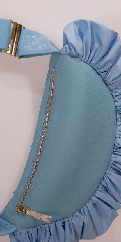 ［予約アイテム］WHIPPED CREAM – pleated fanny pack – baby blue