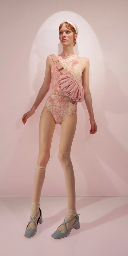［予約アイテム］WHIPPED CREAM – pleated fanny pack – baby blush