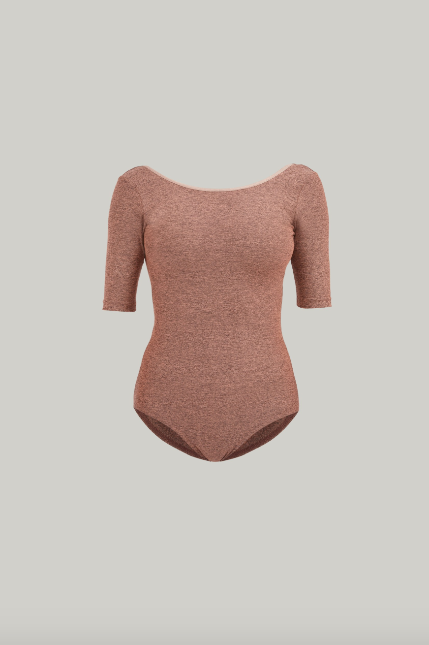 CREORA® SLEEVED-LEOTARD | CARAMEL