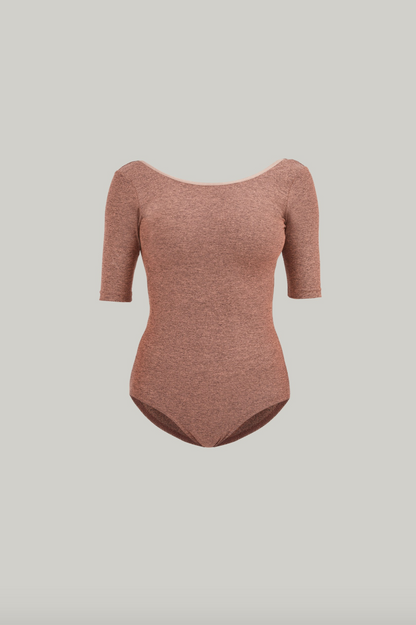 CREORA® SLEEVED-LEOTARD | CARAMEL