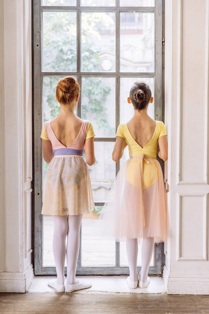 Girls tunique-skirt mini | Pastel yellow