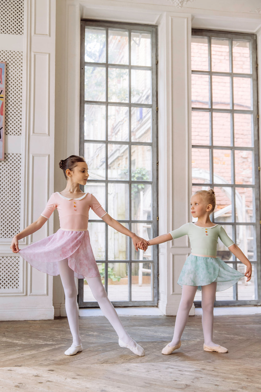 Girls tunique-skirt mini | Pastel green